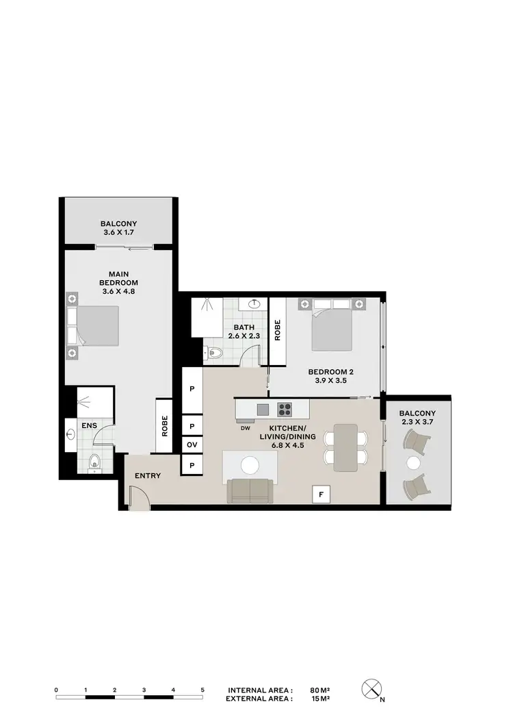 Floorplan of Homely unit listing, 25/5 Kingsway Place, Townsville City QLD 4810