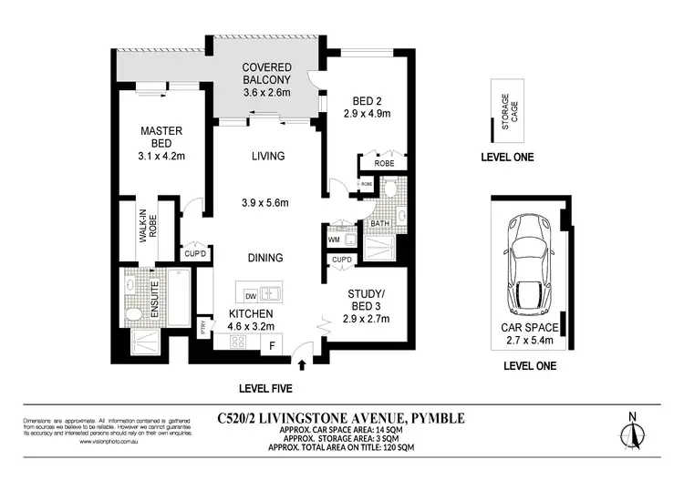 Floorplan of Homely apartment listing, C520/2 Livingstone Avenue, Pymble NSW 2073