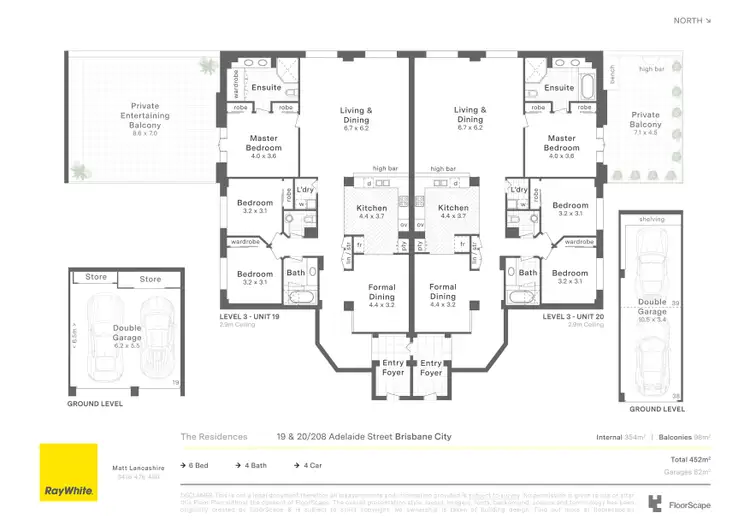 Floorplan of Homely apartment listing, 19 & 20/208 Adelaide Street, Brisbane QLD 4000