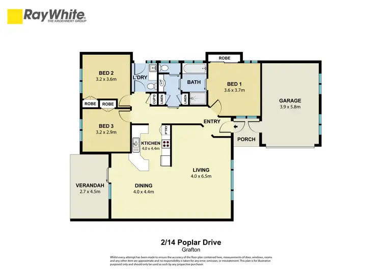 Floorplan of Homely unit listing, 2/14 Poplar Drive, Great Marlow NSW 2460