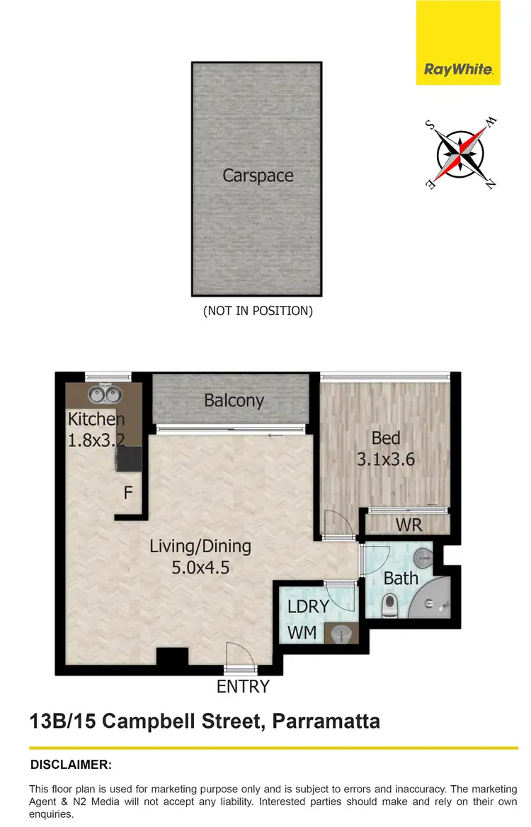 Floorplan of Homely apartment listing, 13B/15 Campbell Street, Parramatta NSW 2150