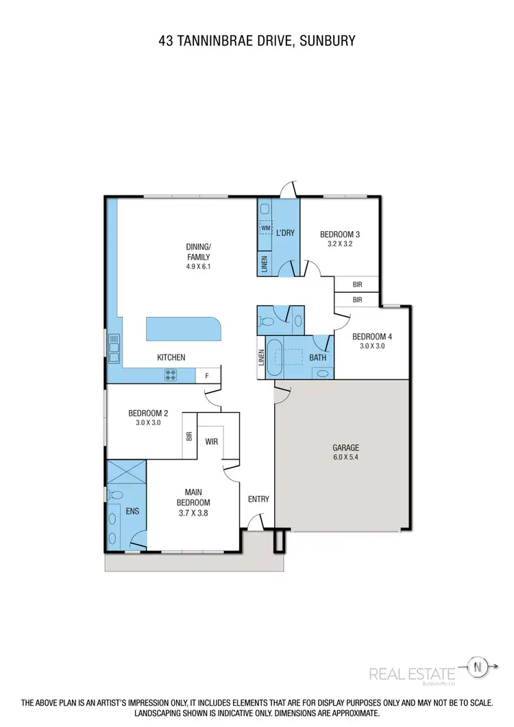 Floorplan of Homely house listing, 43 Tanninbrae Drive, Sunbury VIC 3429