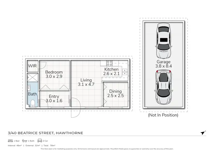 Floorplan of Homely unit listing, 3/40 Beatrice Street, Hawthorne QLD 4171