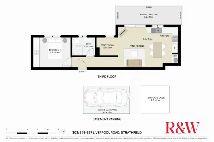 Floorplan of Homely apartment listing, 303/549-557 Liverpool Road, Strathfield NSW 2135