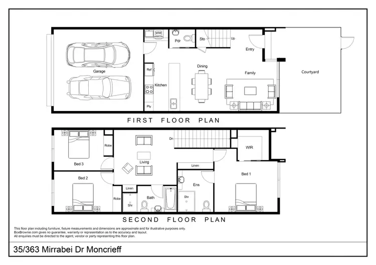 Floorplan of Homely townhouse listing, 35/363 Mirrabei Drive, Moncrieff ACT 2914