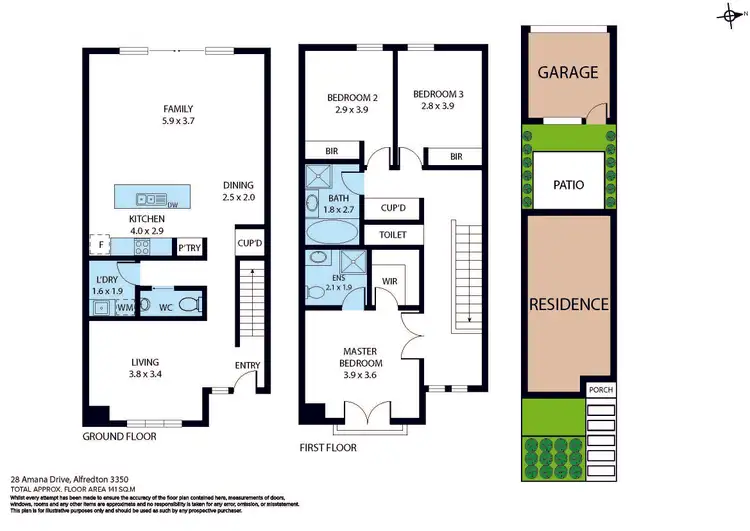 Floorplan of Homely house listing, 28 Amana Drive, Alfredton VIC 3350