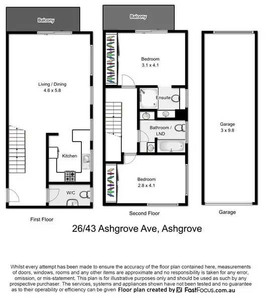 Floorplan of Homely unit listing, 26/43 Ashgrove Avenue, Ashgrove QLD 4060