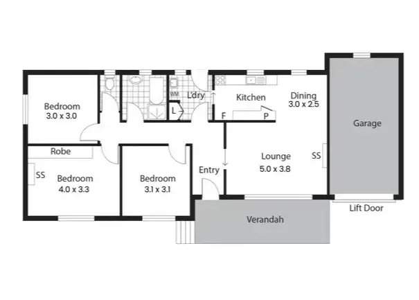 Floorplan of Homely house listing, 14 Powell Street, Clare SA 5453