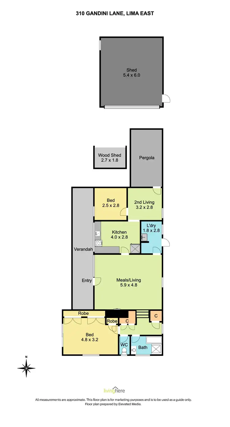 Floorplan of Homely rural property listing, 310 Gandini Lane, Lima East VIC 3673
