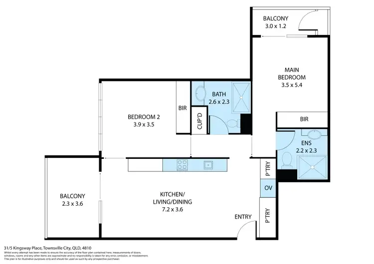 Floorplan of Homely house listing, 31/5 Kingsway Place, Townsville City QLD 4810