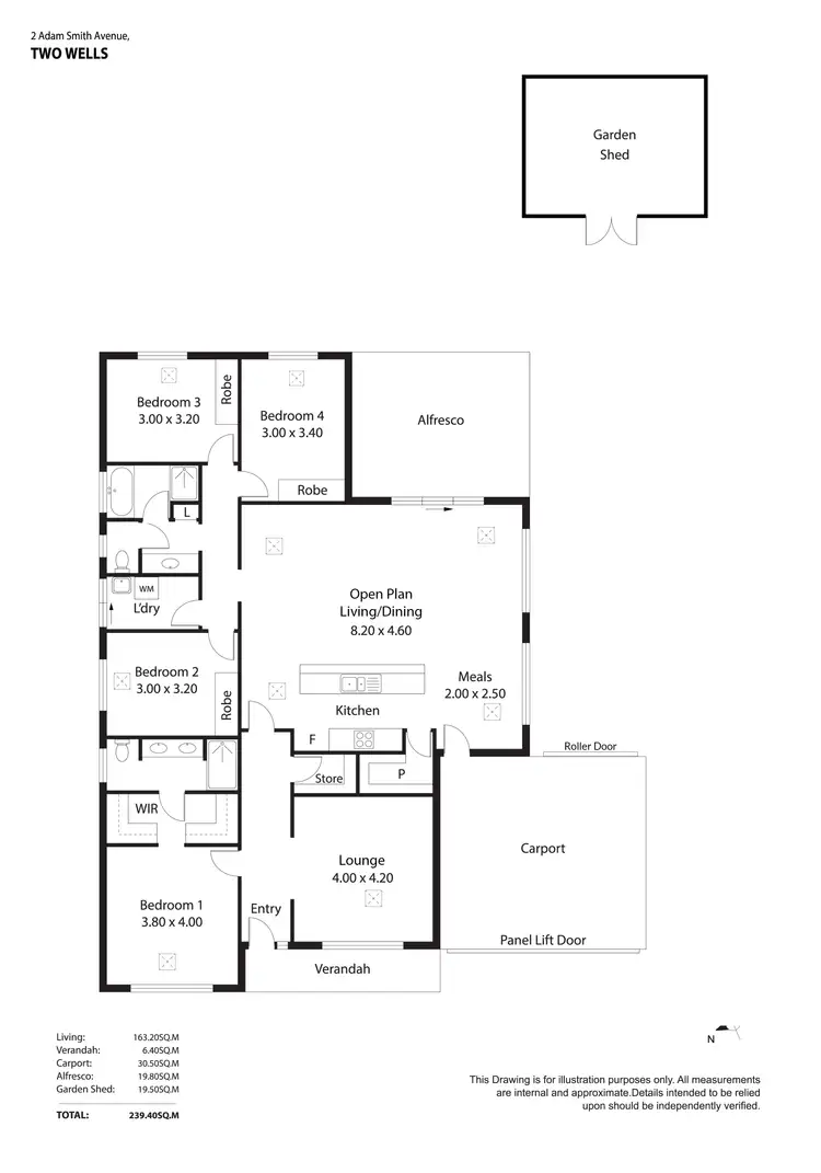 Floorplan of Homely house listing, 2 Adam Smith Avenue, Two Wells SA 5501