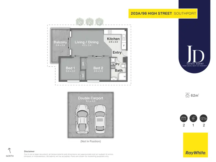 Floorplan of Homely apartment listing, 203A/96 High Street, Southport QLD 4215