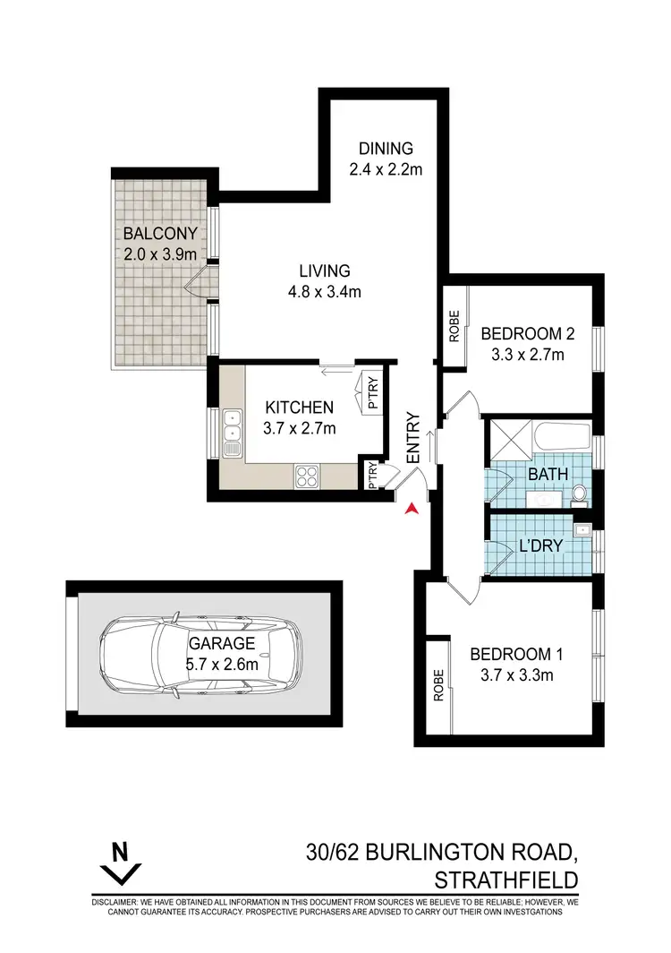 Floorplan of Homely apartment listing, 30/62-66 Burlington Road, Homebush NSW 2140