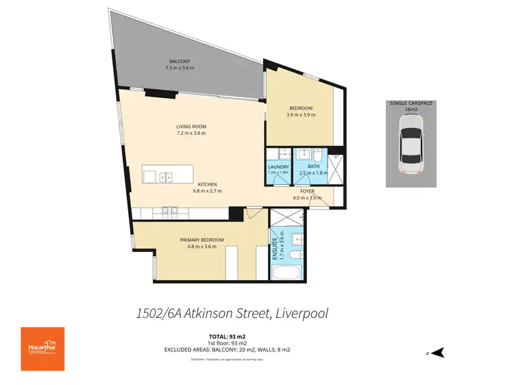 Floorplan of Homely house listing, 1502/6A Atkinson Street, Liverpool NSW 2170