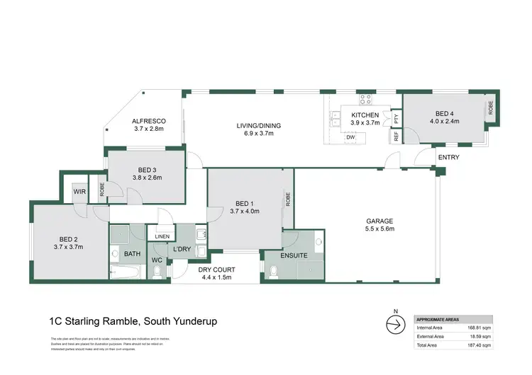 Floorplan of Homely house listing, 1C Starling Ramble, South Yunderup WA 6208