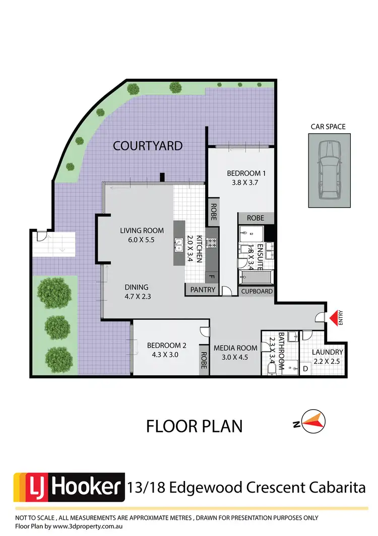 Floorplan of Homely unit listing, 13/18 Edgewood Crescent, Cabarita NSW 2137