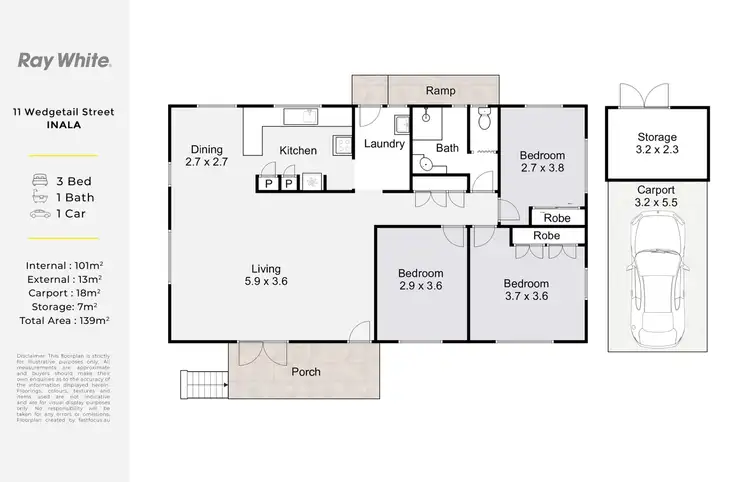 Floorplan of Homely house listing, 11 Wedgetail Street, Inala QLD 4077
