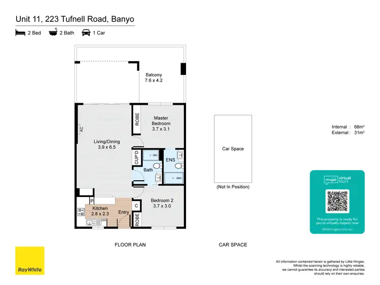 Floorplan of Homely apartment listing, 11/223 Tufnell Road, Banyo QLD 4014