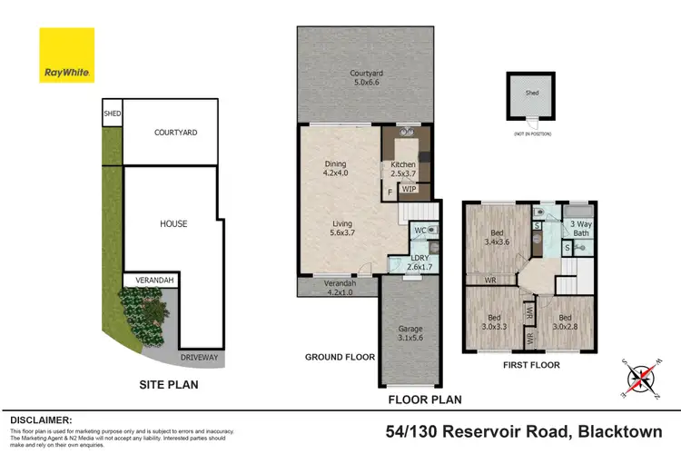 Floorplan of Homely townhouse listing, 54/130 Reservoir Road, Blacktown NSW 2148