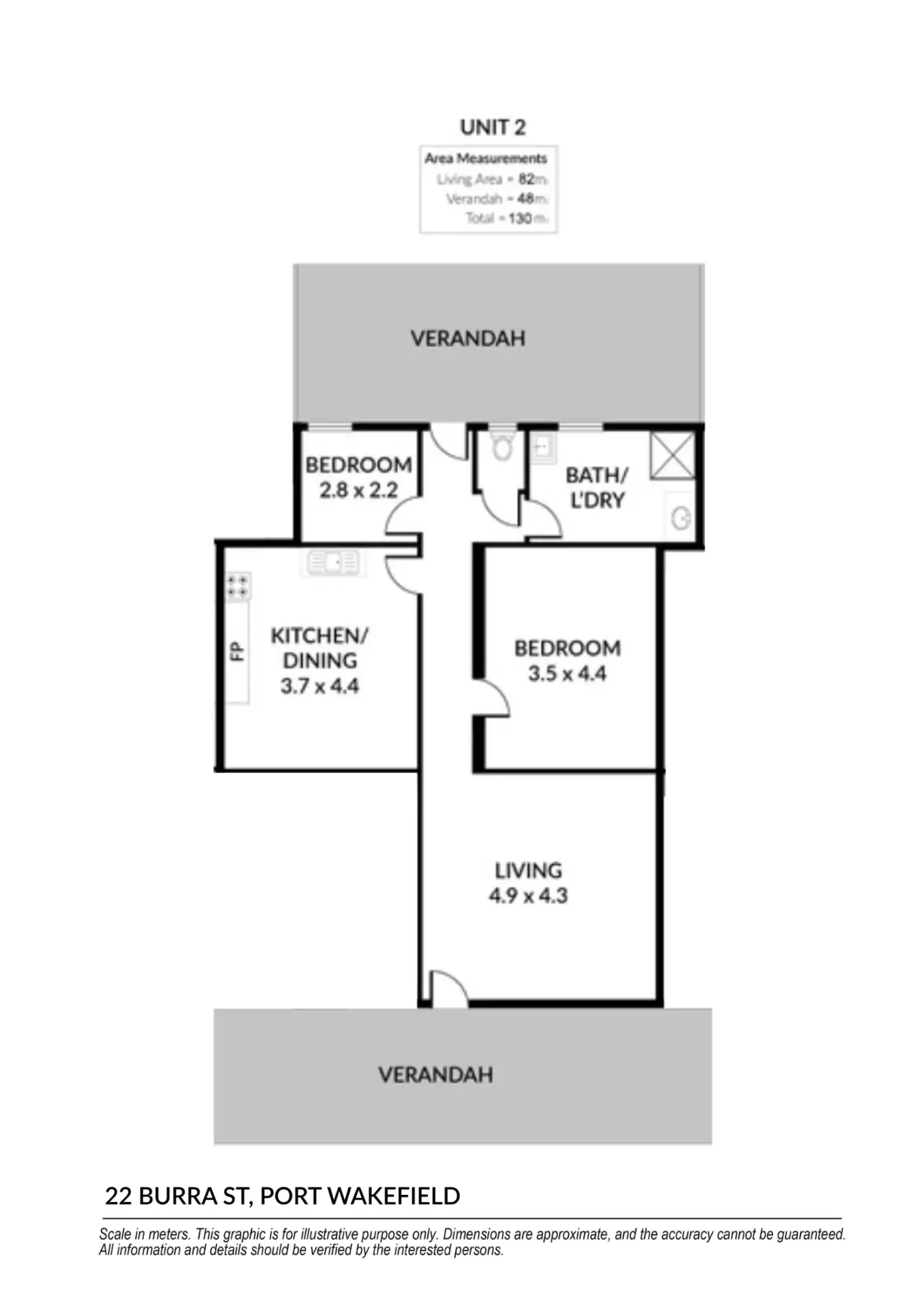 Floorplan of Homely house listing, 2/22 Burra Street, Port Wakefield SA 5550