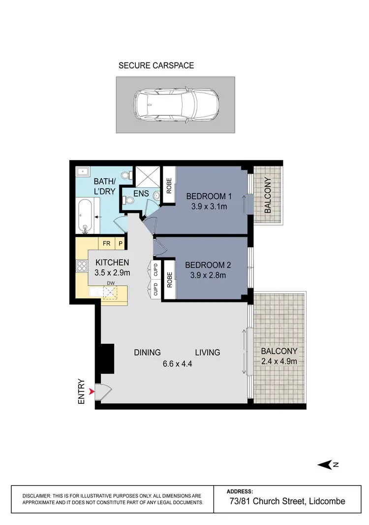 Floorplan of Homely apartment listing, 73/81 Church Street, Lidcombe NSW 2141