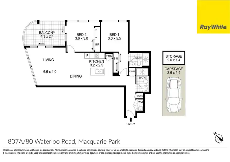 Floorplan of Homely unit listing, 807A/80 Waterloo Road, Macquarie Park NSW 2113