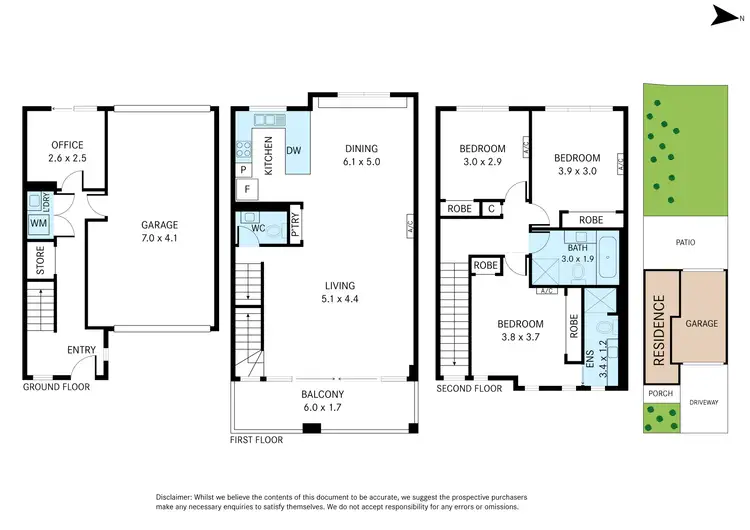 Floorplan of Homely townhouse listing, 18 Old School  Road, Notting Hill VIC 3168