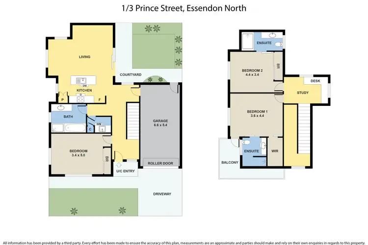 Floorplan of Homely townhouse listing, 1/3 Prince Street, Essendon North VIC 3041