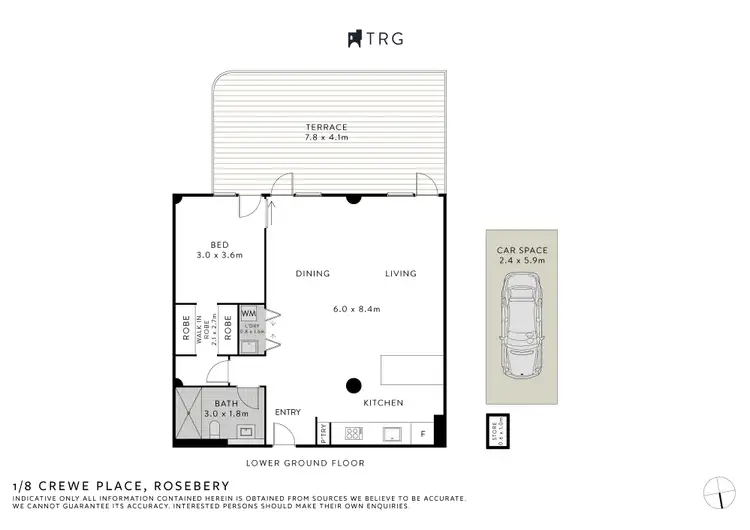 Floorplan of Homely house listing, 1/8 Crewe Place, Rosebery NSW 2018