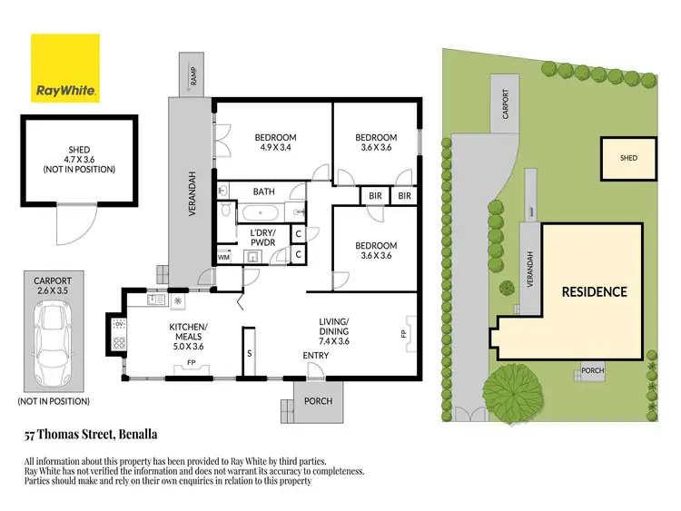 Floorplan of Homely house listing, 57 Thomas Street, Benalla VIC 3672