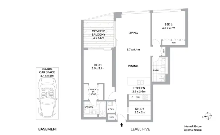 Floorplan of Homely apartment listing, 502/8 Sam Sing St, Waterloo NSW 2017