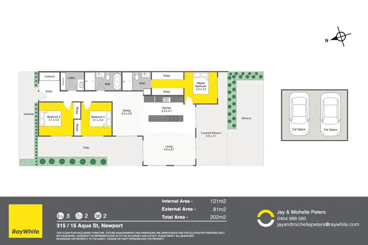 Floorplan of Homely villa listing, 315/15 Aqua Street, Newport QLD 4020