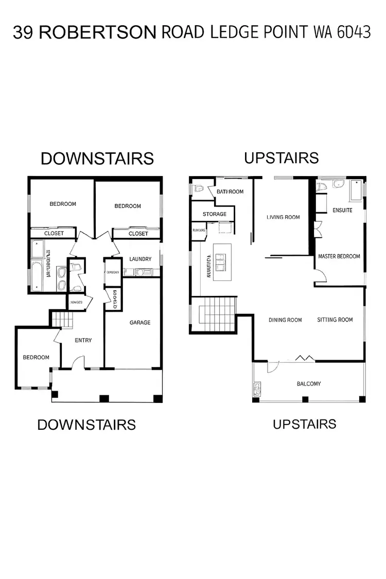 Floorplan of Homely house listing, 39 ROBERTSON ROAD, Ledge Point WA 6043