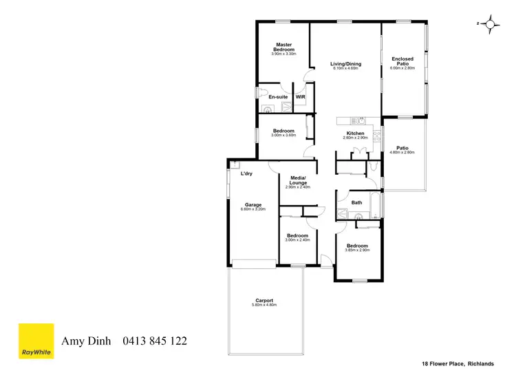 Floorplan of Homely house listing, 18 Flower Place, Richlands QLD 4077