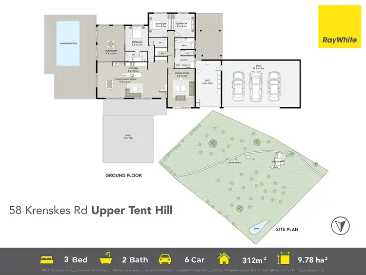 Floorplan of Homely rural property listing, 58 Krenskes Road, Upper Tenthill QLD 4343