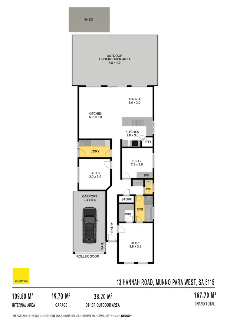 Floorplan of Homely house listing, 13 Hannah Road, Munno Para West SA 5115