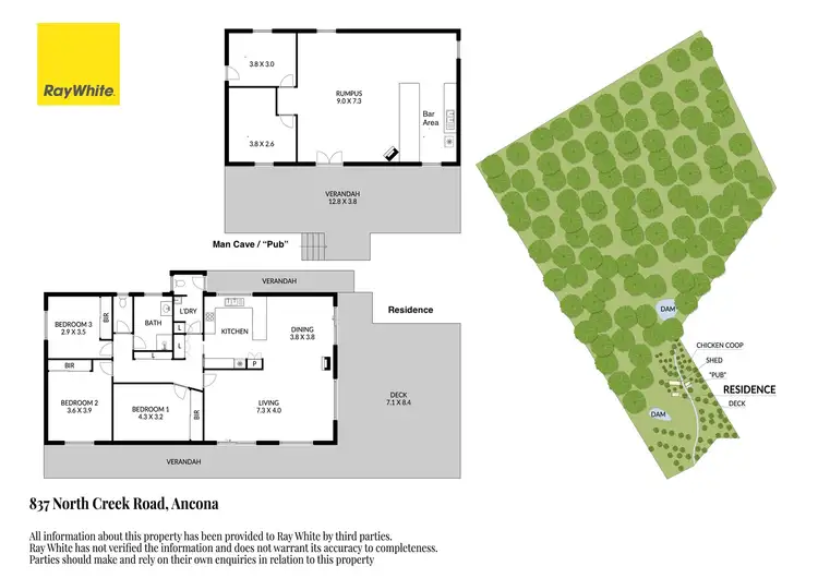 Floorplan of Homely rural property listing, 837 North Creek Road, Ancona VIC 3715