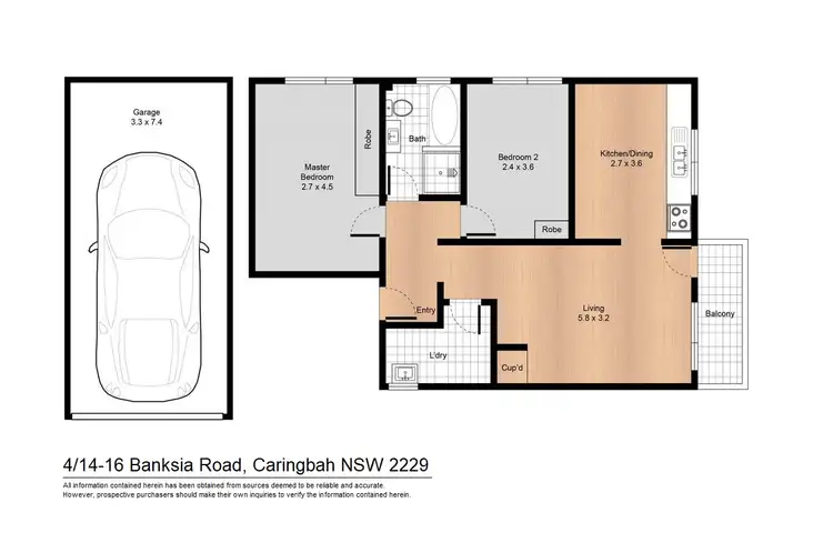 Floorplan of Homely apartment listing, 4/14-16 Banksia Road, Caringbah NSW 2229