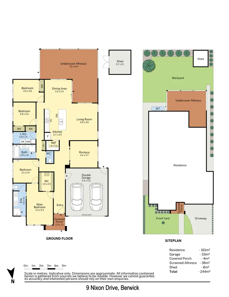 Floorplan of Homely house listing, 9 Nixon Drive, Berwick VIC 3806