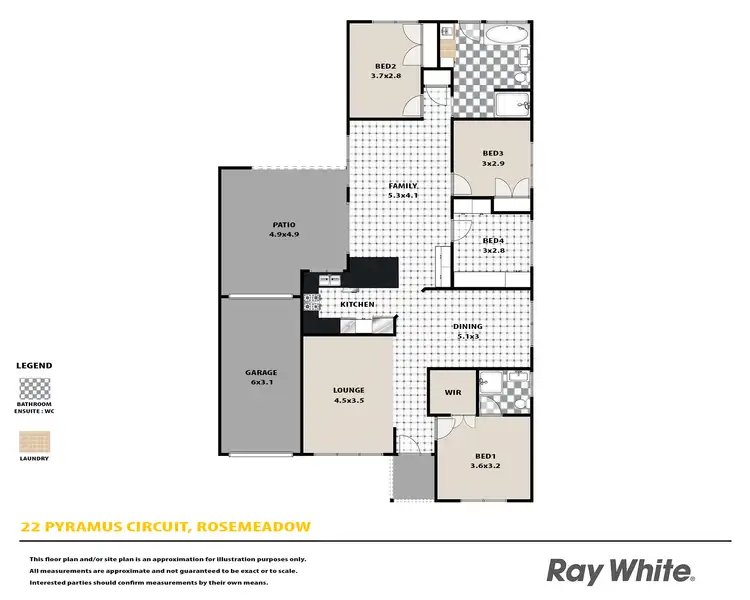 Floorplan of Homely house listing, 22 Pyramus Circuit, Rosemeadow NSW 2560