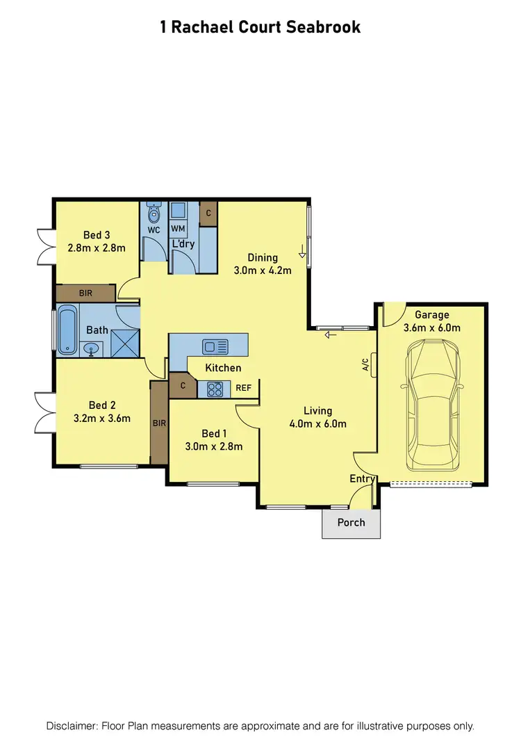Floorplan of Homely house listing, 1 Rachael Court, Seabrook VIC 3028