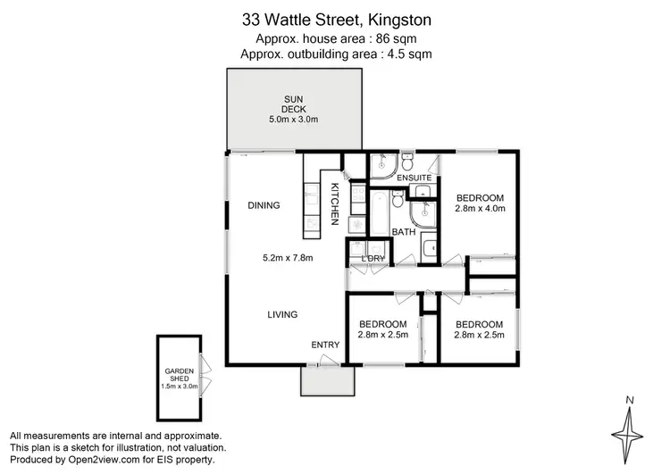 Floorplan of Homely house listing, 33 Wattle Street, Kingston TAS 7050