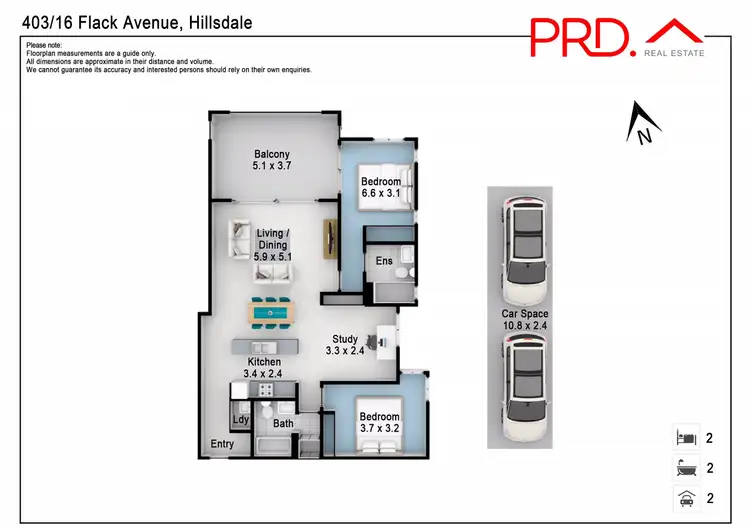 Floorplan of Homely apartment listing, 403/16 Flack Avenue, Hillsdale NSW 2036
