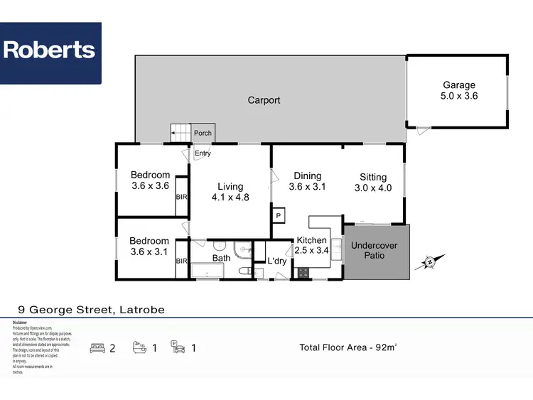 Floorplan of Homely house listing, 9 George Street, Latrobe TAS 7307