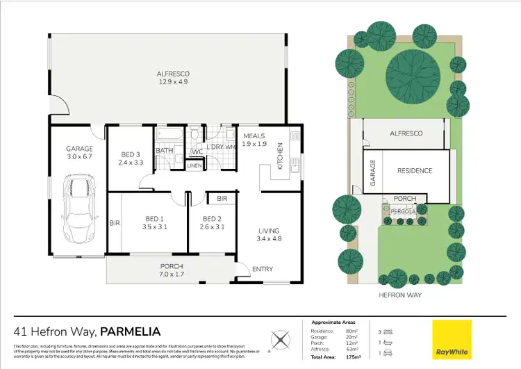 Floorplan of Homely house listing, 41 Hefron Way, Parmelia WA 6167