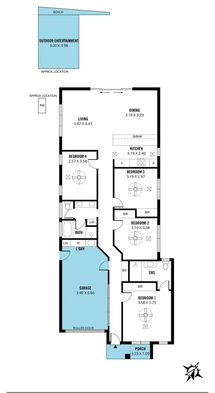 Floorplan of Homely house listing, 43A Tingira Drive, O'sullivan Beach SA 5166