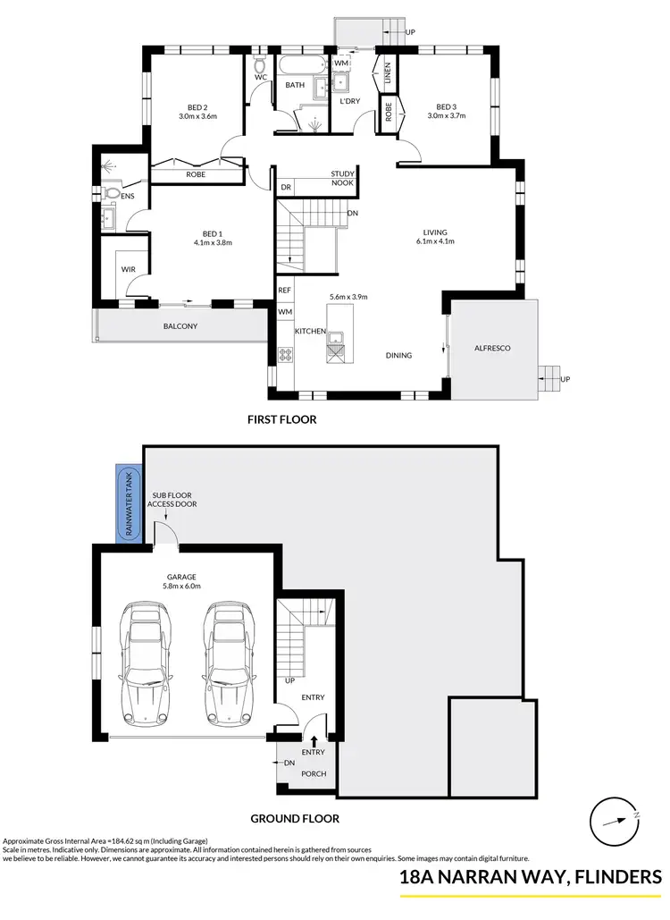 Floorplan of Homely house listing, 18A Narran Way, Flinders NSW 2529
