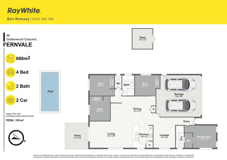 Floorplan of Homely house listing, 46 Goldenwood Crescent, Fernvale QLD 4306