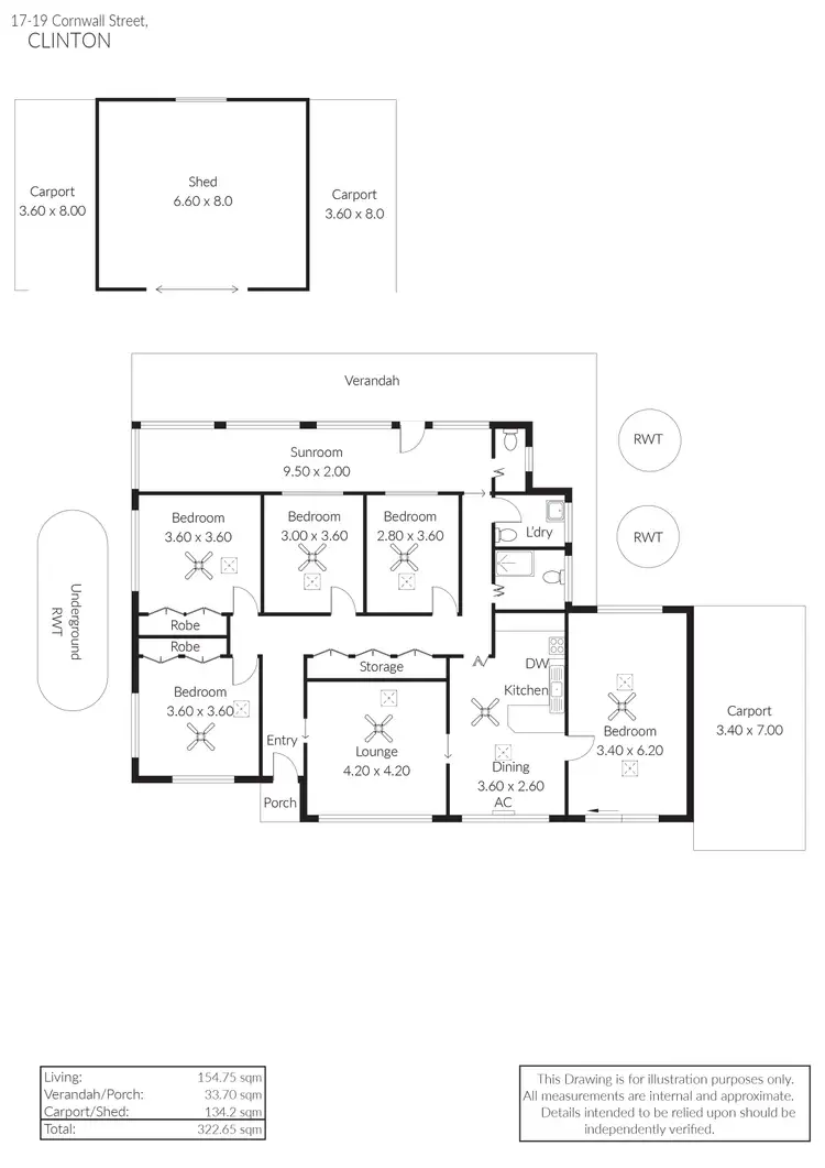 Floorplan of Homely house listing, 17-19 Cornwall Street, Clinton SA 5570
