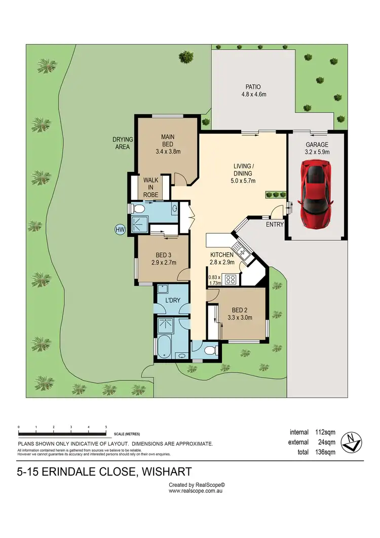 Floorplan of Homely townhouse listing, 5/15 Erindale Close, Wishart QLD 4122